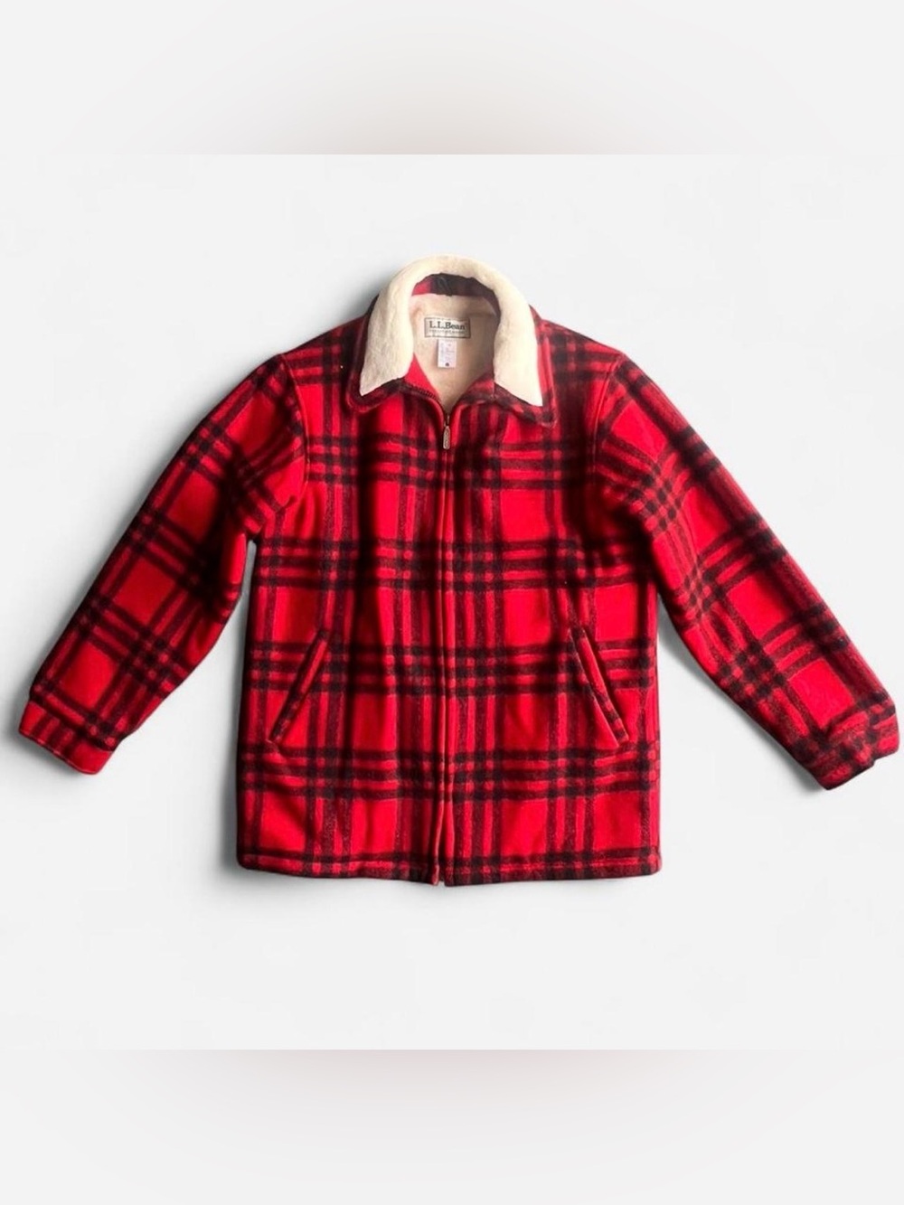 Vintage 1980’s L.L. Bean Buffalo Plaid
Mackinaw Shearling Lined Hunting Coat